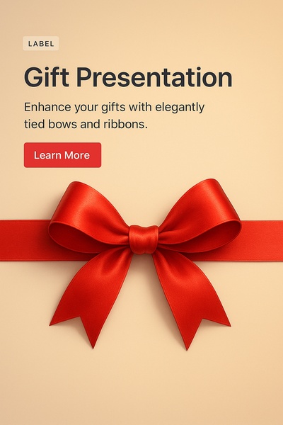 Elegant Red Bow Presentation for Gifts