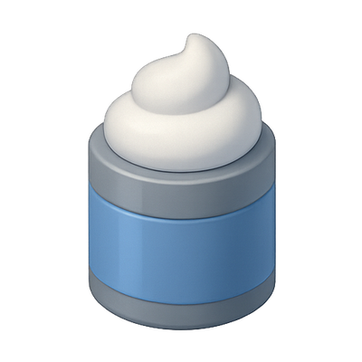 Stylized Cosmetic Cream Container Illustration