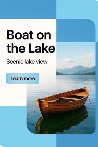 Modern Boat on the Lake with Clean Corporate Design