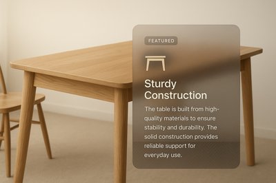 Elegant Table Design with Transparent Overlay
