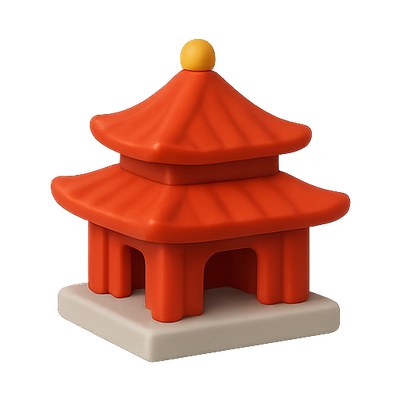 Colorful Toy Pagoda Structure for Kids