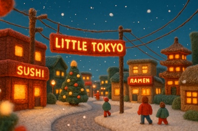 Winter Woolen Wonderland in Little Tokyo, Los Angeles