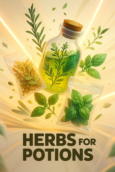 Vibrant Neon Herbs for Potion Crafting