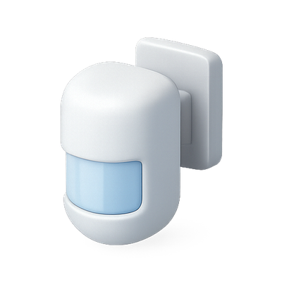 Stylized Motion Sensor Device Icon for Smart Home Technology