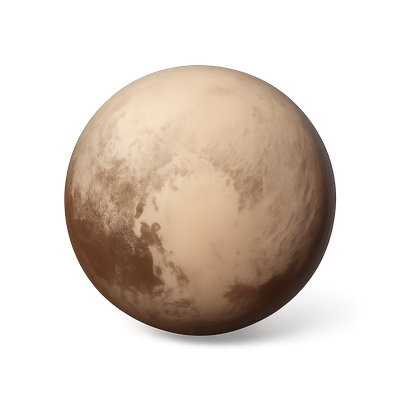 Realistic 3D Icon of a Planet with Textured Surface