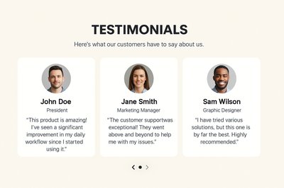 Playful Summer Ad Design with Testimonials Section