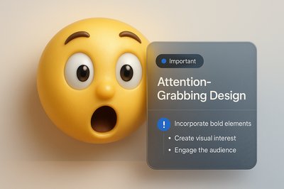 Bright Web Design with Surprised Emoji