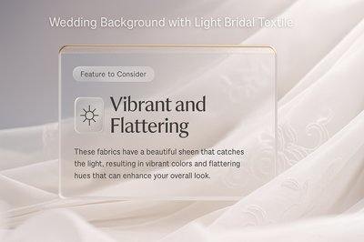 Elegant Wedding Background with Light Bridal Textile Design