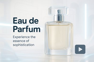 Elegant Perfume Bottle Promotional Graphic