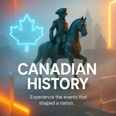 3D Rendered Canadian History Illustration with Iconic Figure