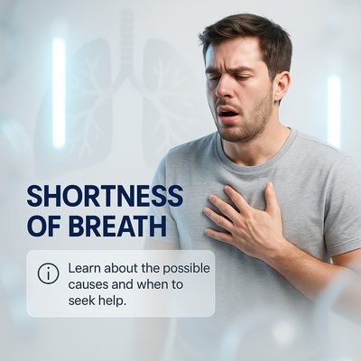 Health Awareness Graphic on Shortness of Breath