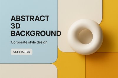 Modern Corporate Design with Abstract 3D Elements