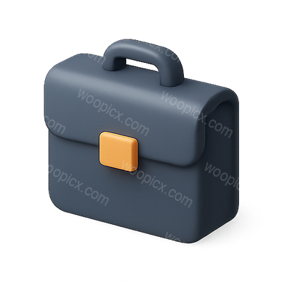 3D Render of a Modern Briefcase Icon