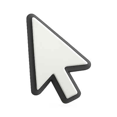 Stylized Cursor Icon with Modern Design