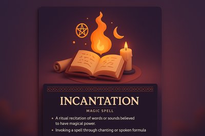 3D Illustration Featuring Infographic on Incantation