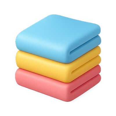 Colorful Stack of Soft Foam Squares