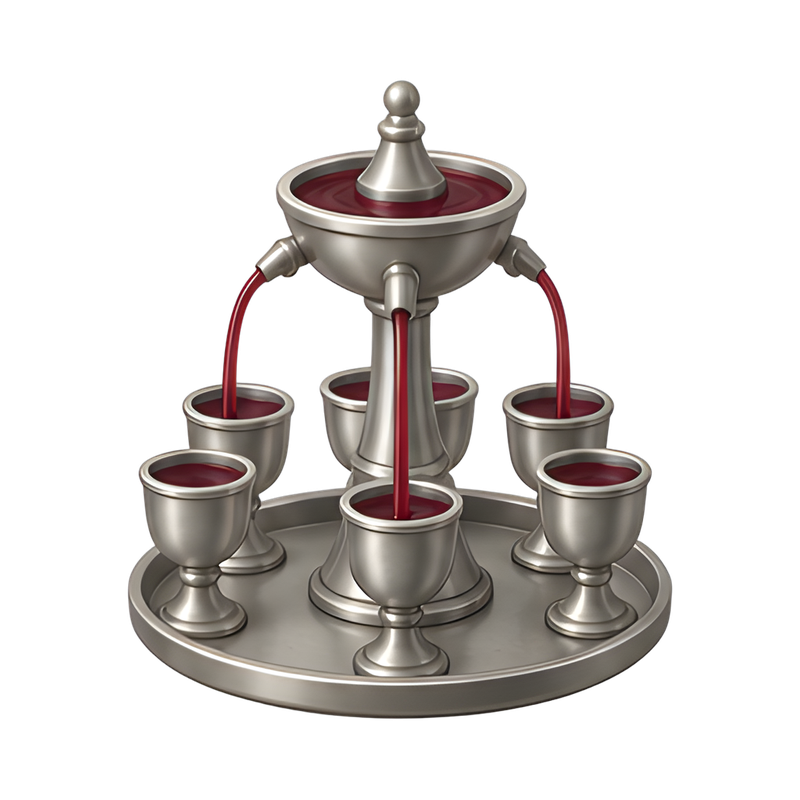 kiddush wine fountain setup