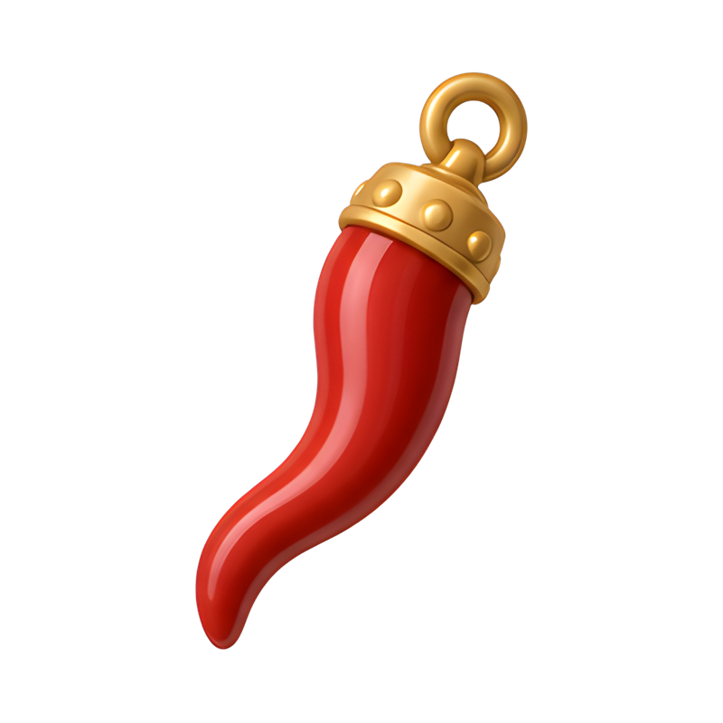 Italian red cornicello charm