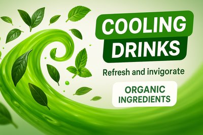 Vibrant Graphic for Organic Cooling Drinks Promotion