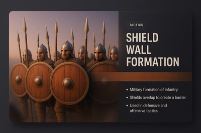 3D Shield Wall Formation Illustration with Tactical Insights