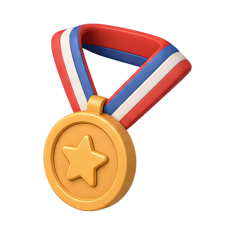 gold boxing medal on display