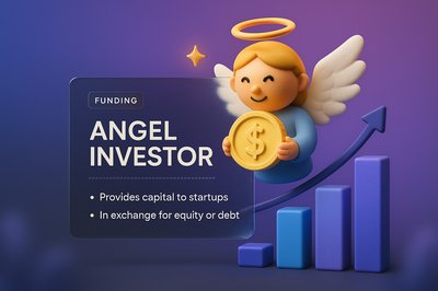 Creative 3D Illustration of an Angel Investor Concept