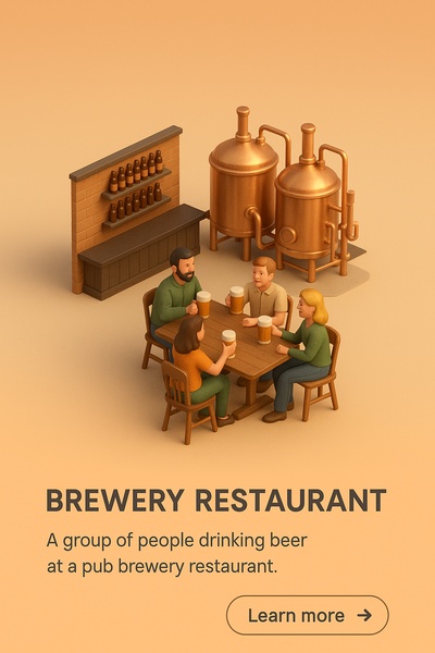 Enjoying Beer at a Brewery Restaurant - A Cozy Scene