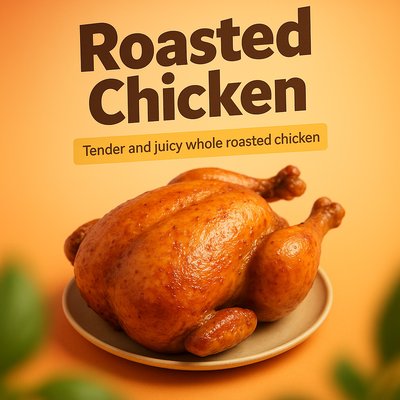 Deliciously Roasted Whole Chicken Display