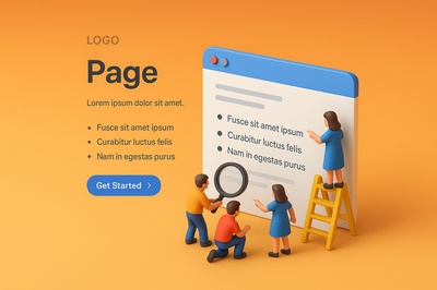 Detailed 3D Scene Featuring Tiny Characters and Interactive Elements