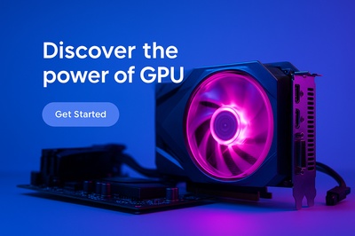 Vibrant Neon GPU with Fluorescent Glow