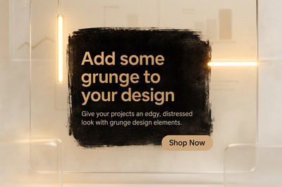 Promotional Graphic for Grunge Design Elements