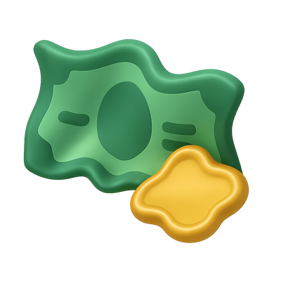 3D Icon Representing Worthless Money Due to Hyperinflation