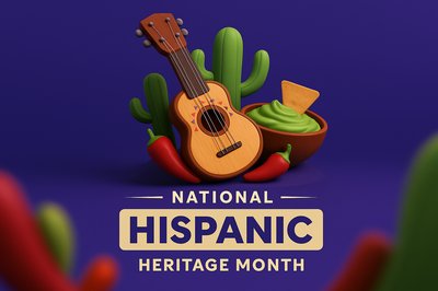 Vibrant 3D Illustration for National Hispanic Heritage Month