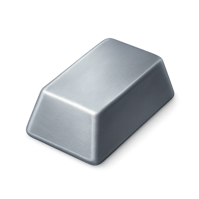 Realistic 3D Aluminum Icon with Isometric View