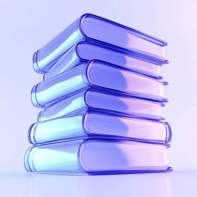 Stack of Glossy Books with a Modern Aesthetic