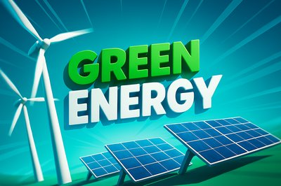 Dynamic Renewable Energy Scene with Wind Turbines and Solar Panels