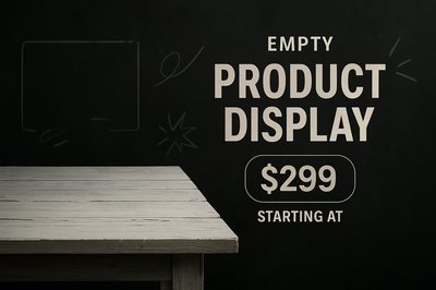 Modern Stylish Product Display on White Table