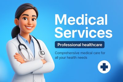Smiling Female Doctor Offering Medical Services