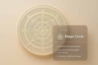 Intricate Magic Circle Design with Mystical Elements