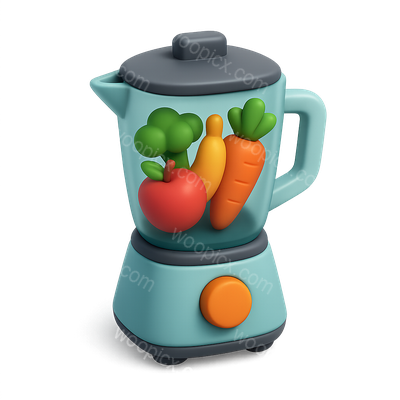 Colorful 3D Blender Scene Featuring Fruits and Vegetables