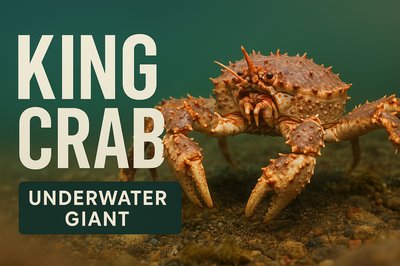 Underwater Photography of a King Crab in Natural Habitat