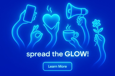 Vibrant Neon Arm Collage with Glow Effects