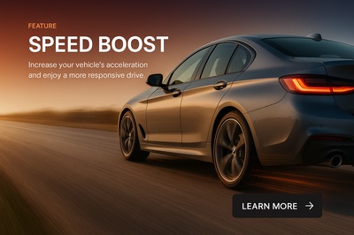 Stylish Speed Boost Web Interface for Automotive Features