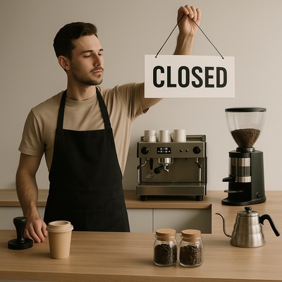 Stylish Barista Closing Shift Video in Minimalist Style
