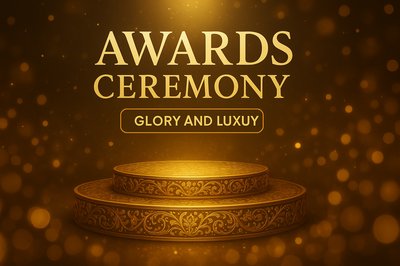 Elegant Awards Ceremony Background with Golden Accents