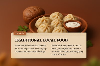 Delicious Traditional Local Food Presentation