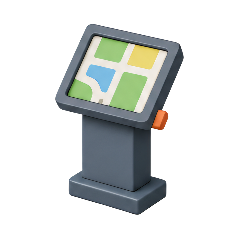 interactive city map kiosk