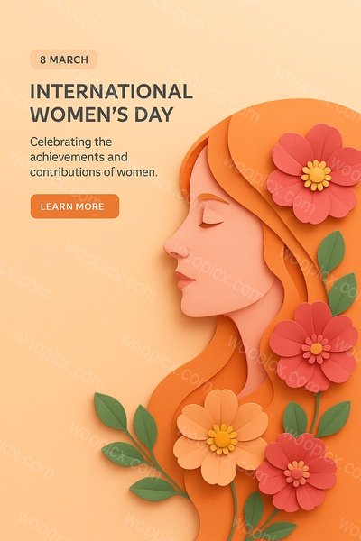 Celebratory 3D Illustration for International Women's Day