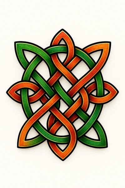 Intricate Celtic Knot Design with Vibrant Colors