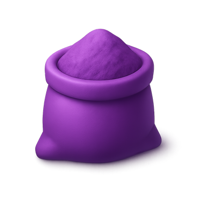 3D Icon of Tyrian Purple Dye with Isometric View